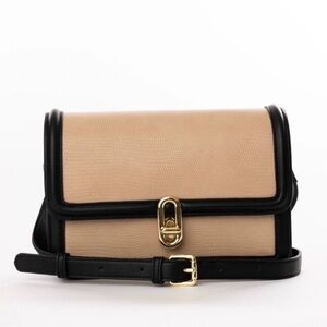 Jules Kae Mia Elegant Black and Tan Crossbody Bag